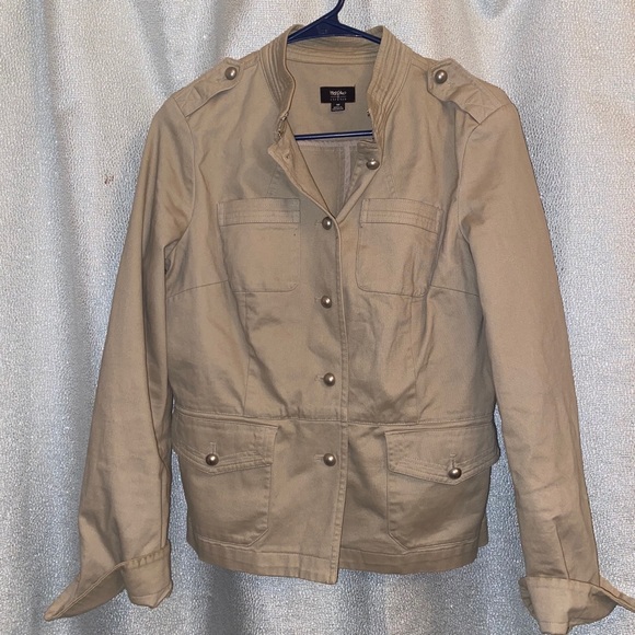 Khaki bomber women’s jacket with pockets - Picture 1 of 3